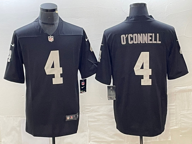 Men's Las Vegas Raiders #4 Aidan O'Connell Black Vapor Untouchable Stitched Football Jersey Men's Las Vegas Raiders #4 Aidan O'Connell Black Vapor Untouchable Stitched Football Jersey